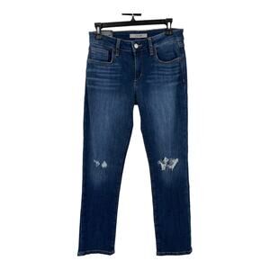 Joe's Jeans Lara mid rise straight ankle distressed size 24